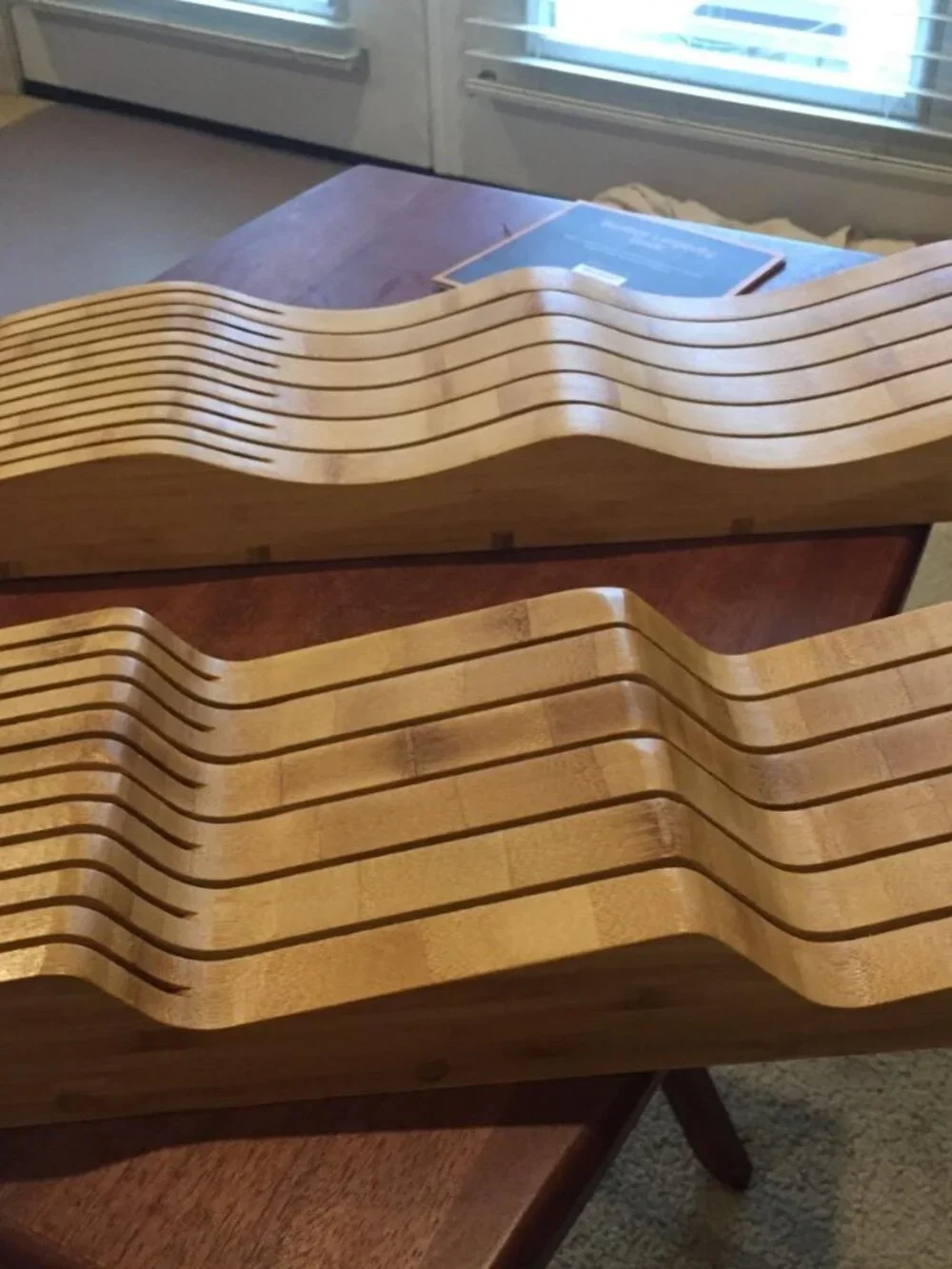 Bambusi Bamboo In-Drawer Knife Block Organizer